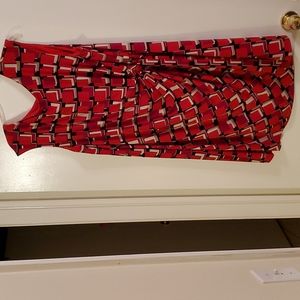 R&K Red checkered 1X dress